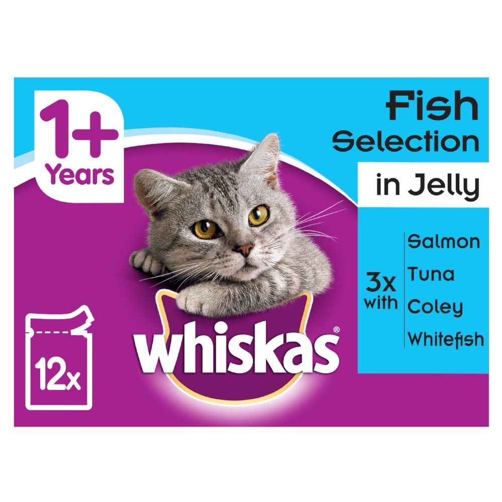 Whiskas 1+ Fish Selection in Jelly - 48 x 100g