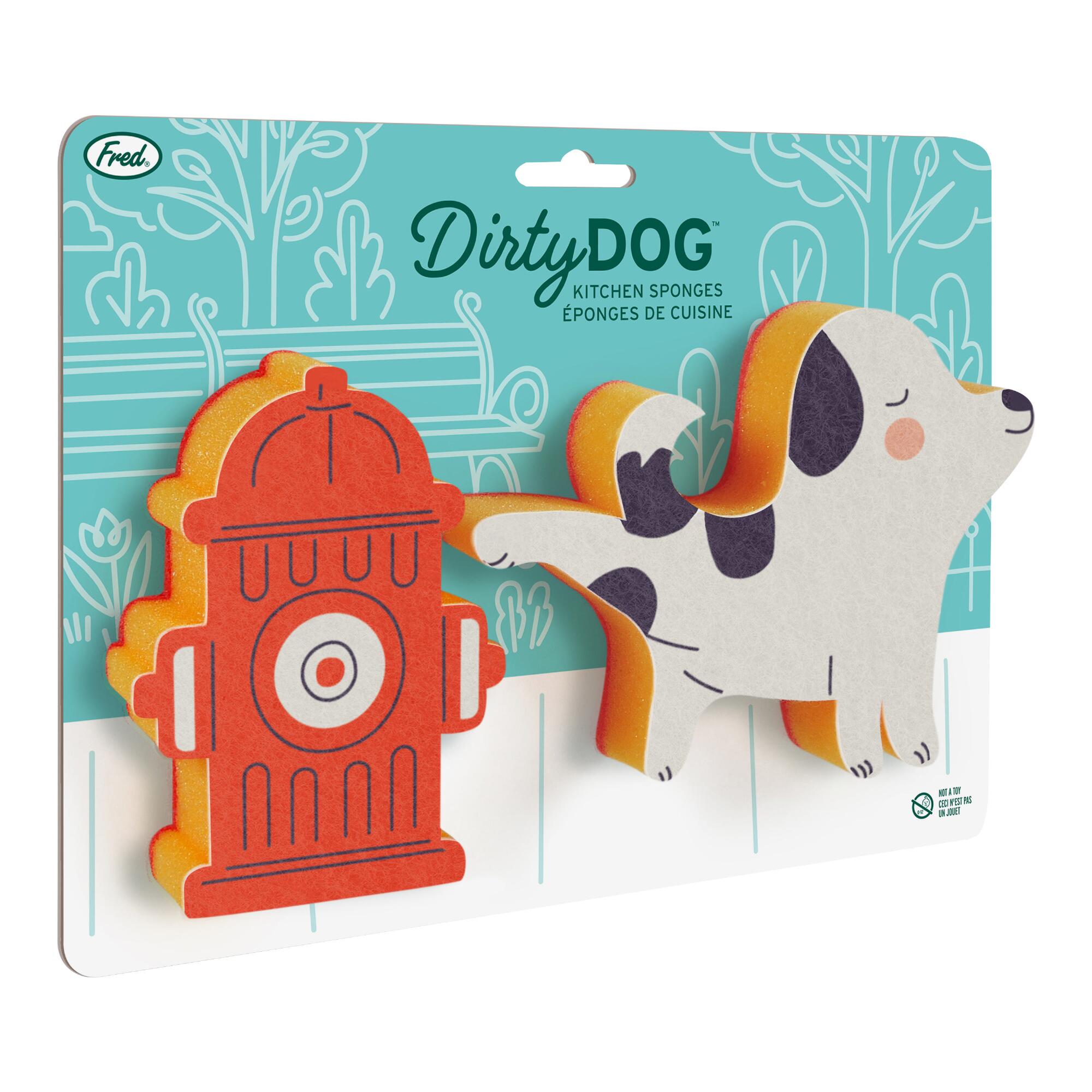 Fred Dirty Dog Sponge Set 2 Pack: Multi - Polyester by World Market