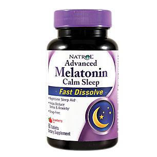 Advanced Melatonin Calm Sleep with L-Theanine - Fast Dissolve - Strawberry (60 Tablets)