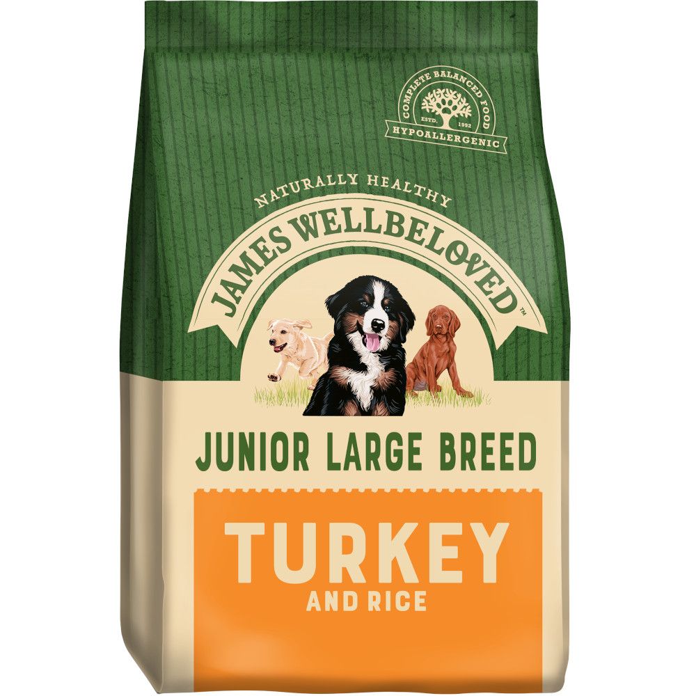 James Wellbeloved Junior Large Breed - Turkey & Rice - 15kg