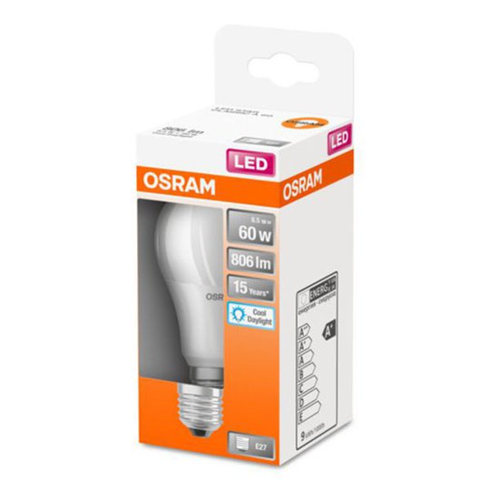 OSRAM-LED-lamppu Classic A E27 8,5W 6 500 K matta