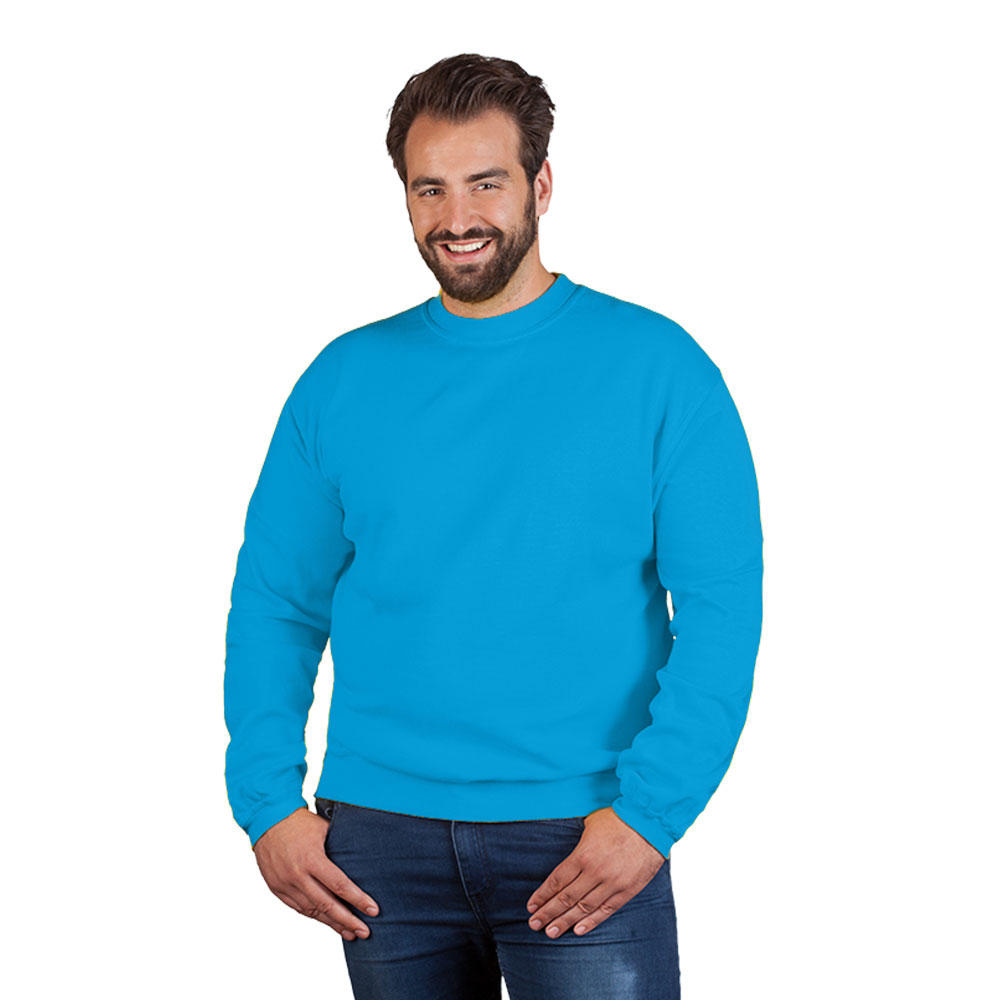 Premium Sweatshirt Plus Size Herren, Türkis, 4XL