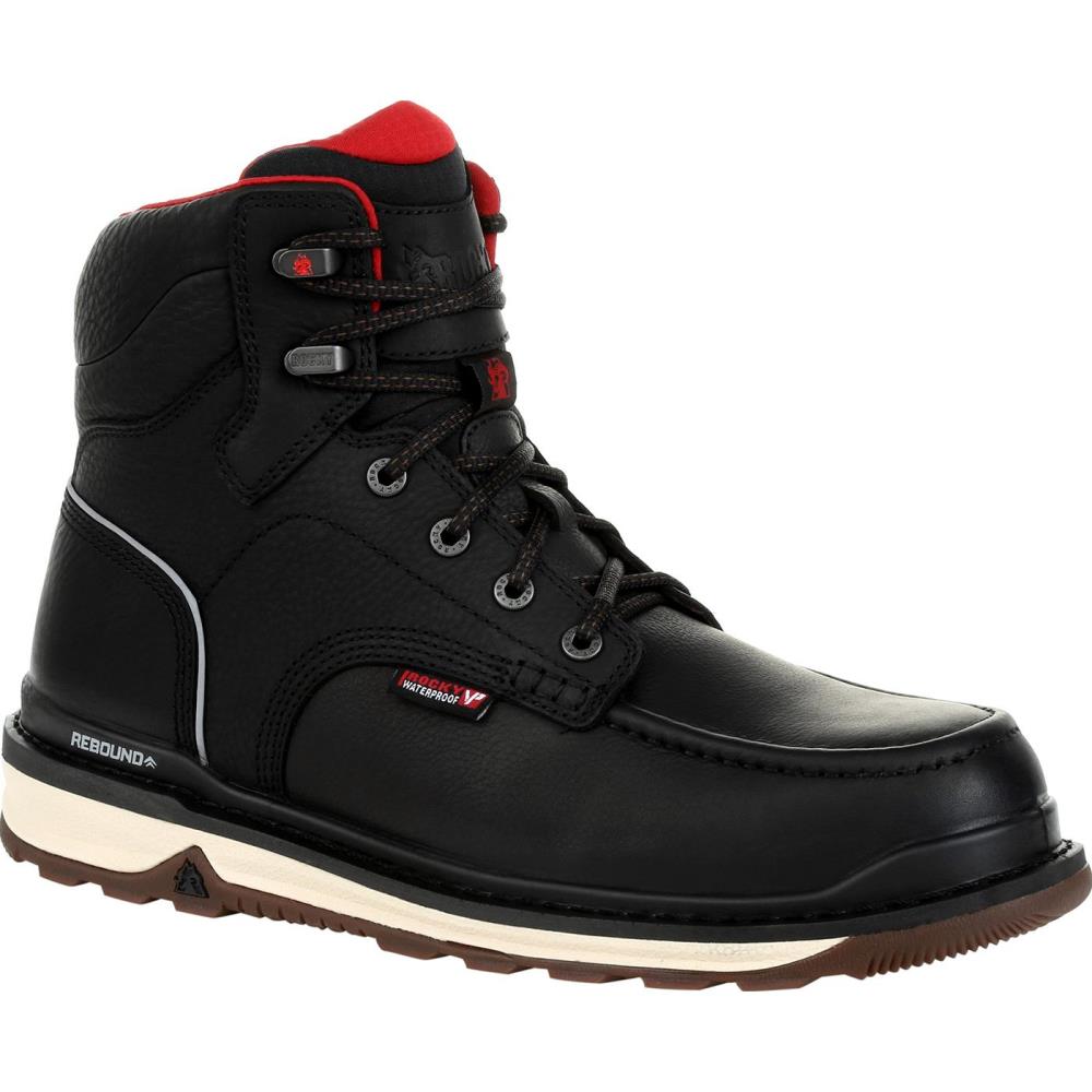 Rocky Size: 7 Wide Mens Black Waterproof Work Boots | RKK0304 W 070