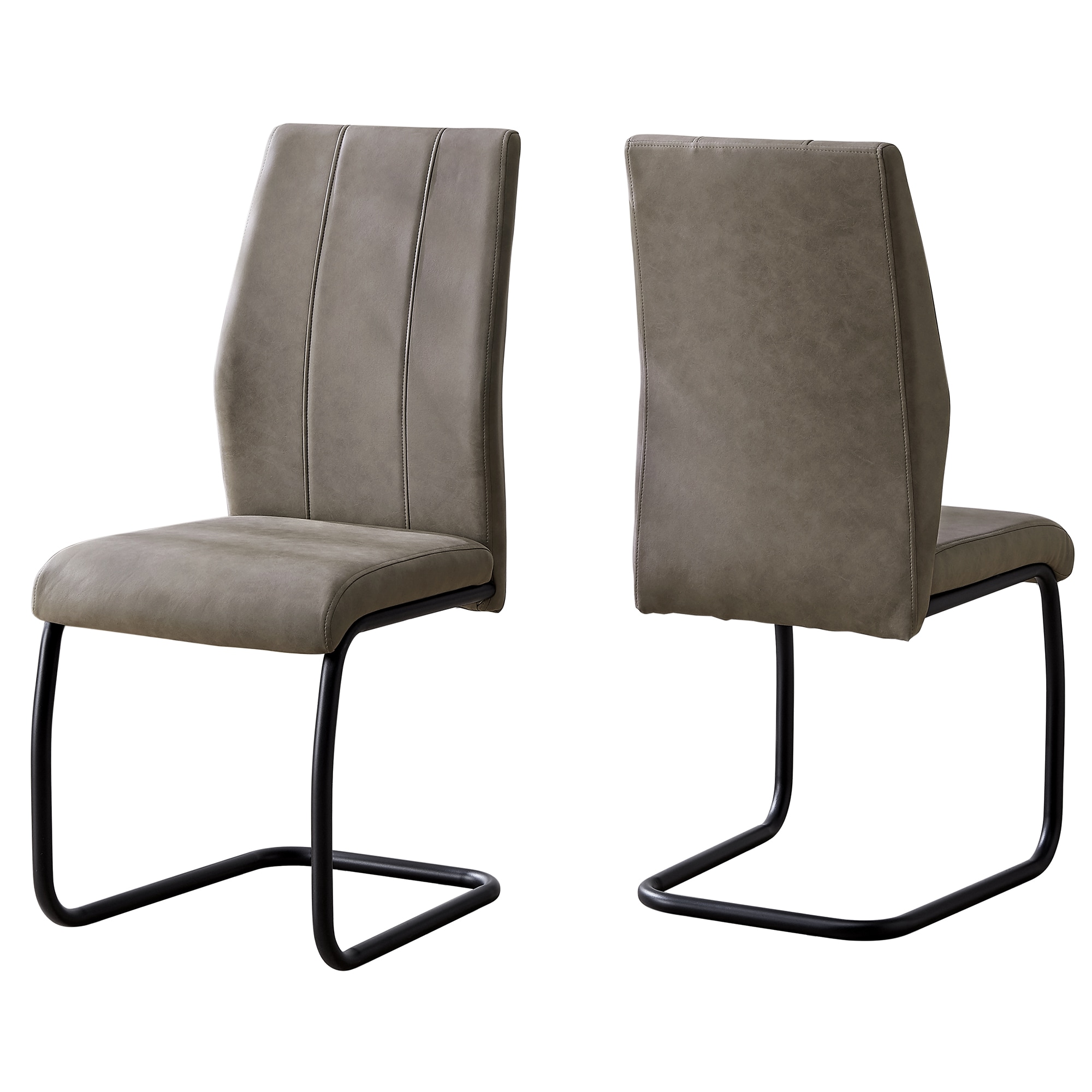 HomeRoots Jasmine Contemporary/Modern Polyester/Polyester Blend Dining Side Chair (Metal Frame) in Black | 332622