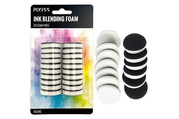 Mini Ink Blending Foams, 20 Pack Round Replacement Foam Pads For Distressing, & More