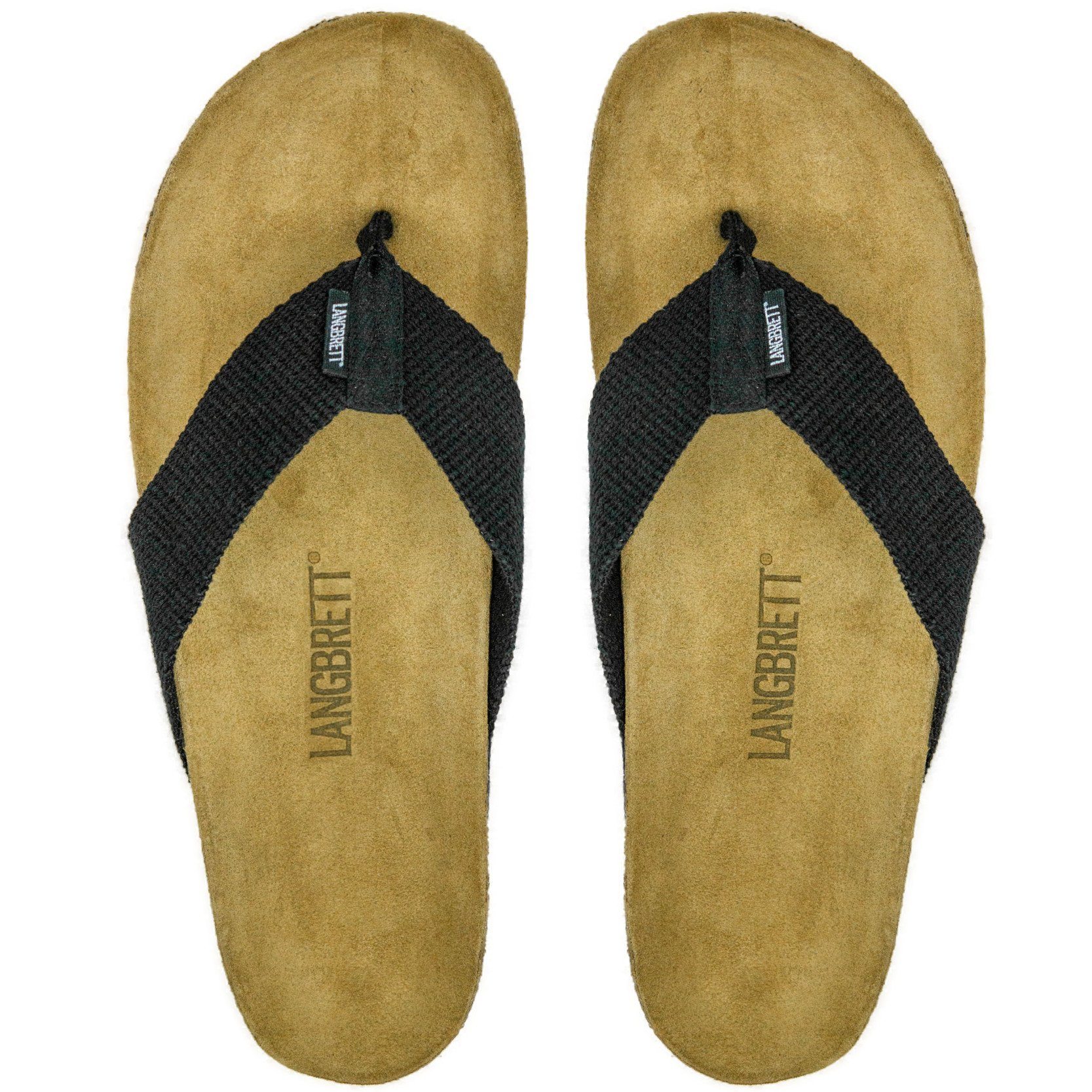 LANGBRETT GUR Ecological sandals, Black / 45