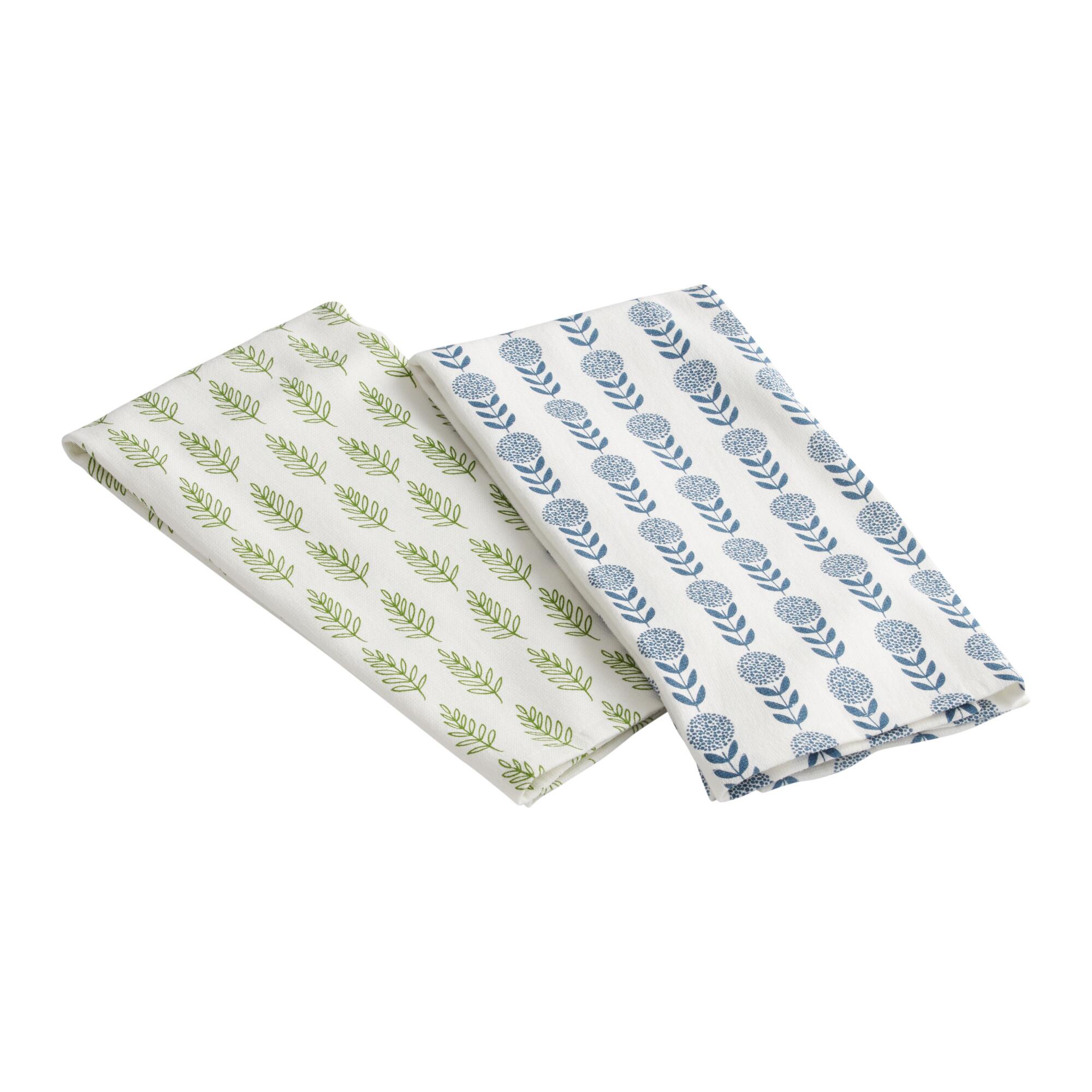 Botanical Terry Cloth Kitchen Towel Set of 2 by World Market
