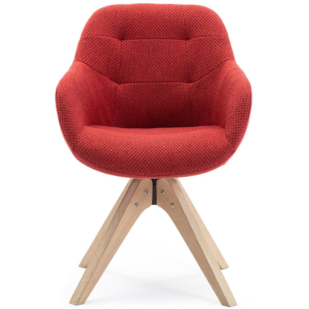 KINWELL Ac Milan Kinwell-indoor Casual Red Blend Accent Chair | MLA000681-RED