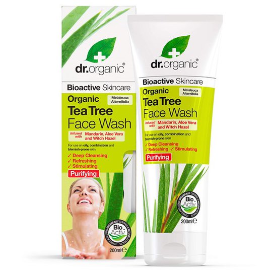 Dr. Organic Tea Tree Face Wash, 200 ml