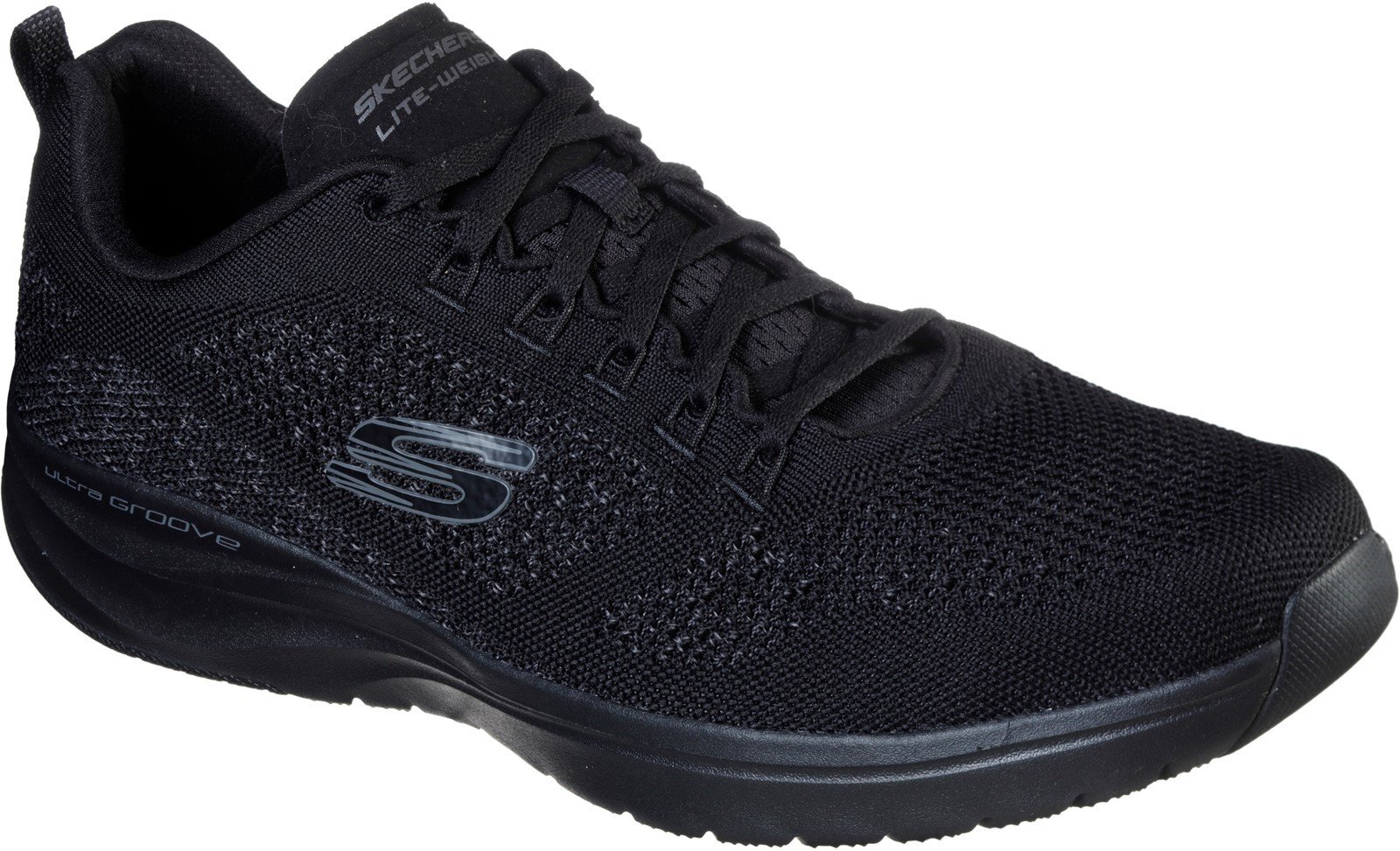 Skechers Men's Ultra Groove Royal Dragon Sports Trainer Black 30355 - Black/Black 6
