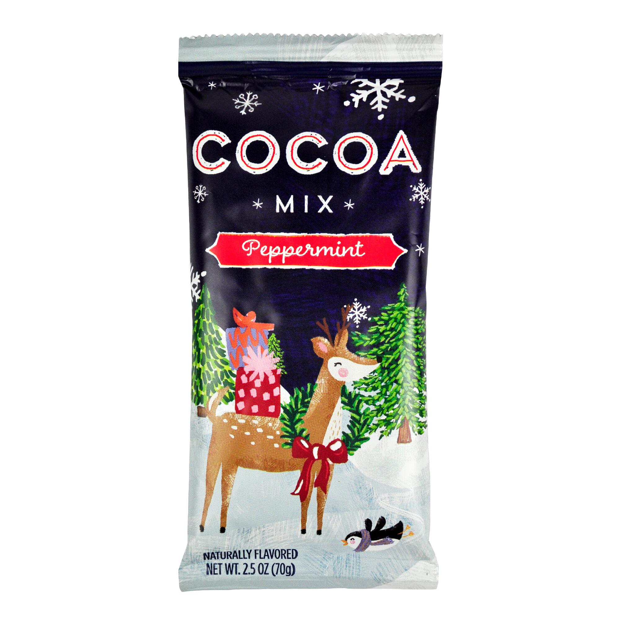 Santa & Friends Peppermint Hot Cocoa Mix Packet Set of 12 by World Market