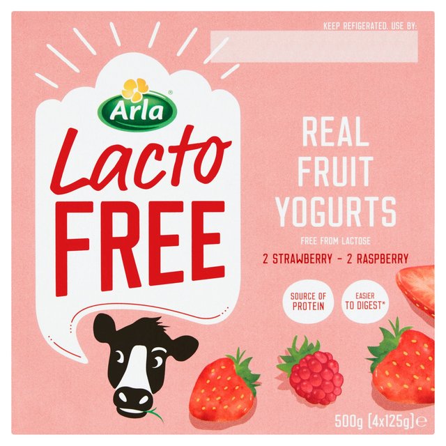 Lactofree Strawberry & Raspberry Yoghurts