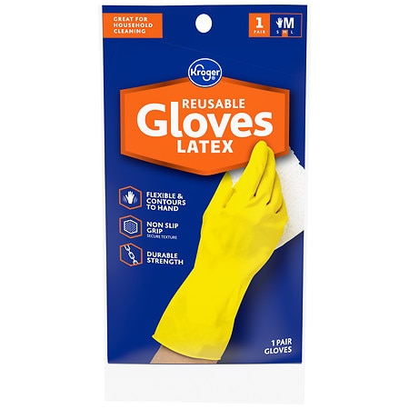 Kroger Reusable Latex Gloves - 2.0 ea