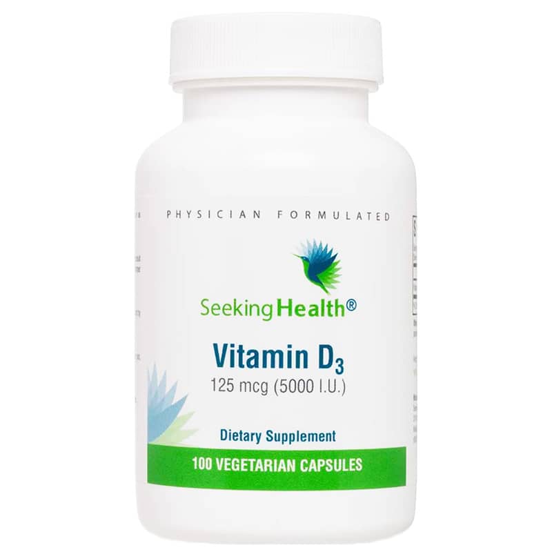 Seeking Health Vitamin D3 125 Mcg (5000 IU) 100 Veg Capsules