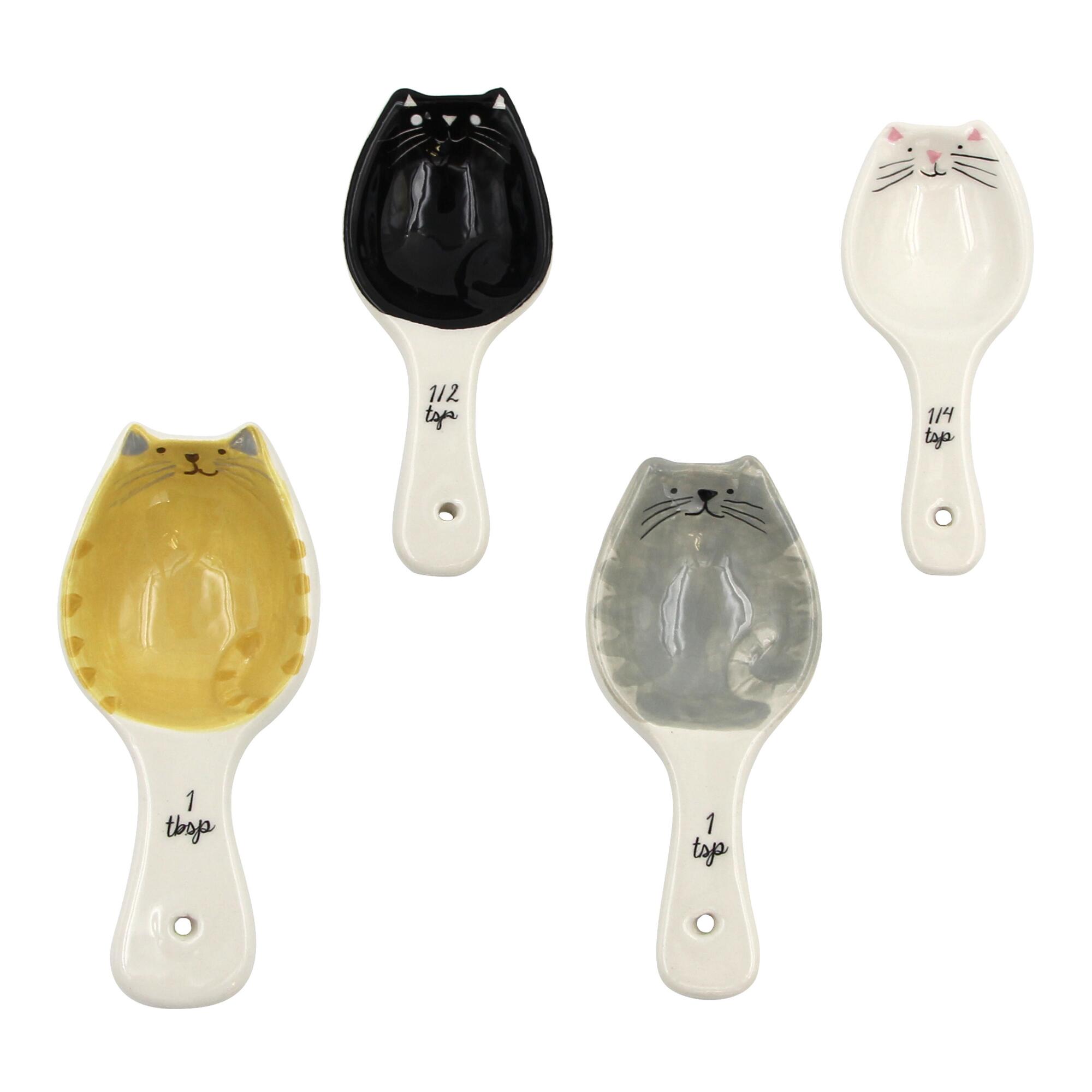 Cat Ceramic Nesting Measuring Spoons: Multi by World Market