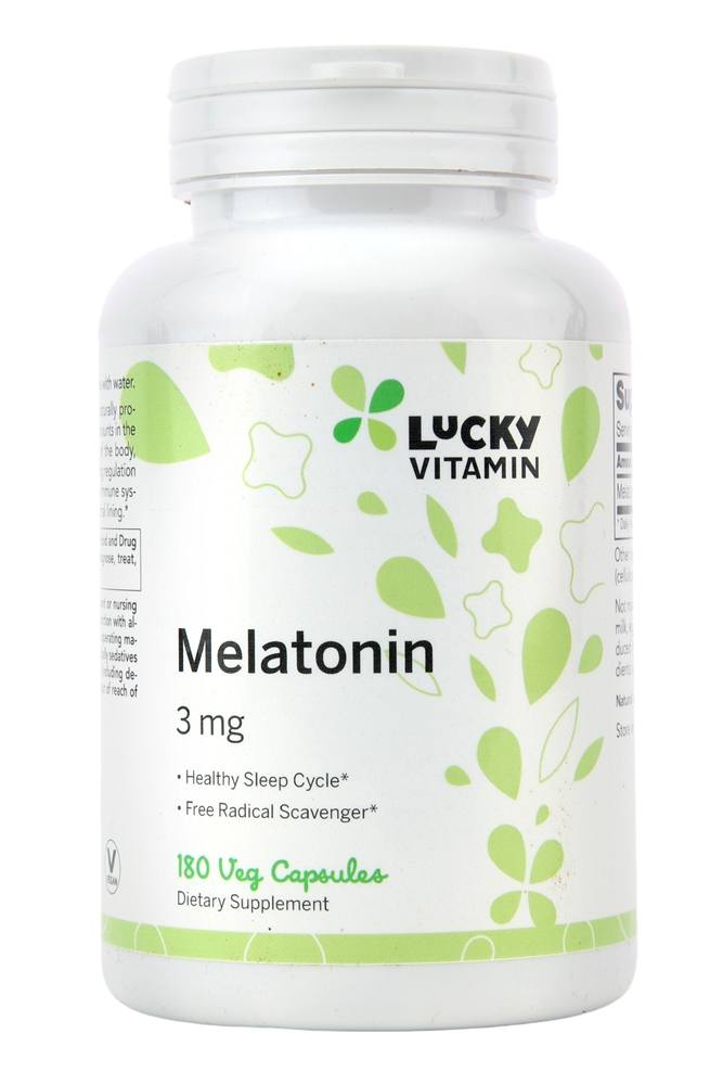 LuckyVitamin - Melatonin Healthy Sleep Cycle Support 3 mg. - 180 Veg Capsules