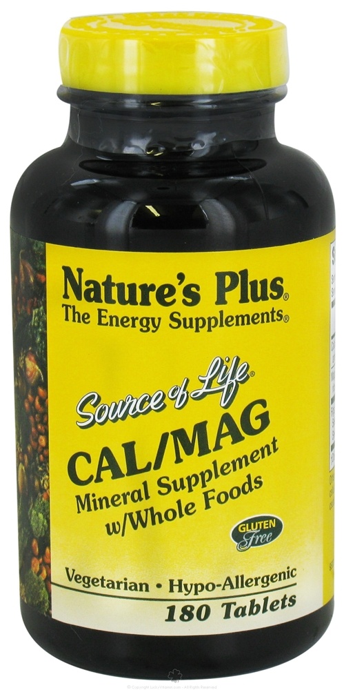 Natures Plus - Source of Life Cal/Mag 500/250 Mg - 180 Tablets
