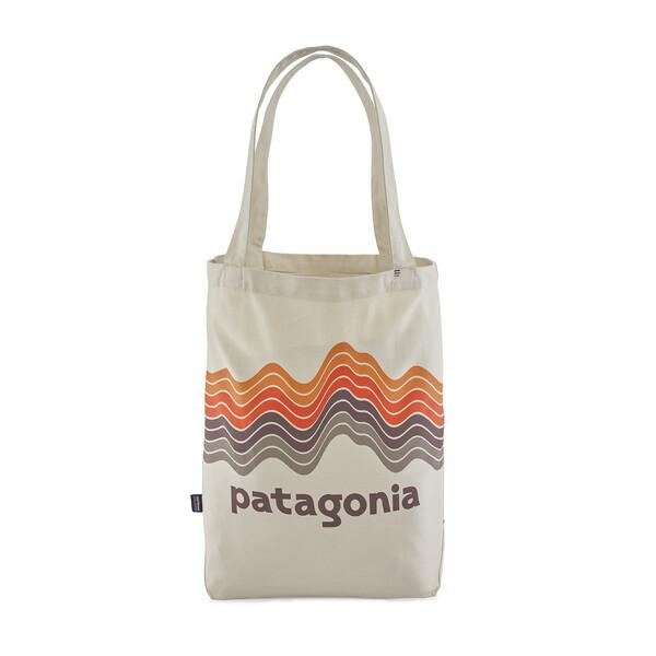 Patagonia Market Tote - Durable Bag from Organic Cotton, Ridge Rise Stripe: Bleached Stone