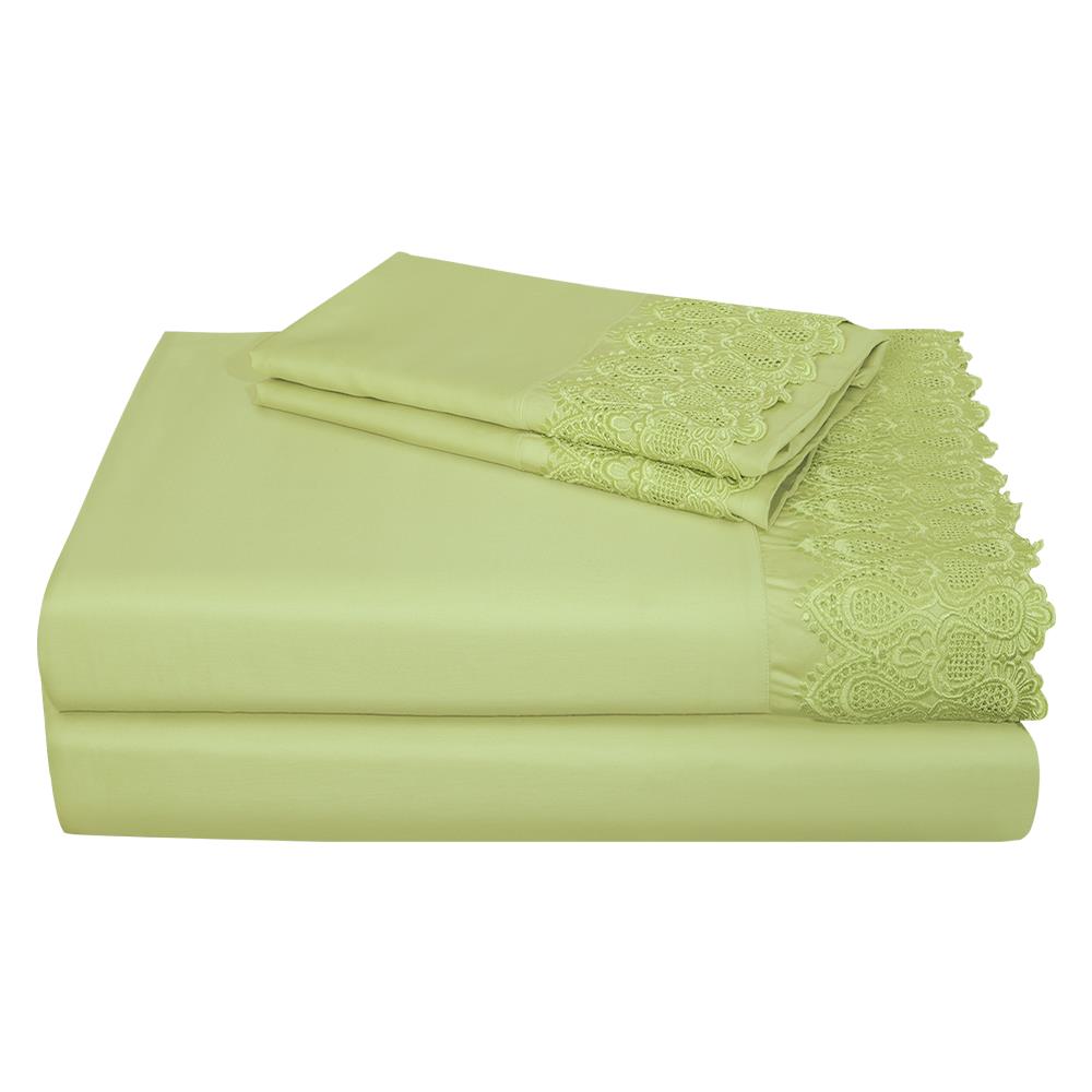 Grace Home Fashions RENAURAA Smart Queen Cotton Blend Bed Sheet in Gray | 1400CVC_CL-LC QN SA