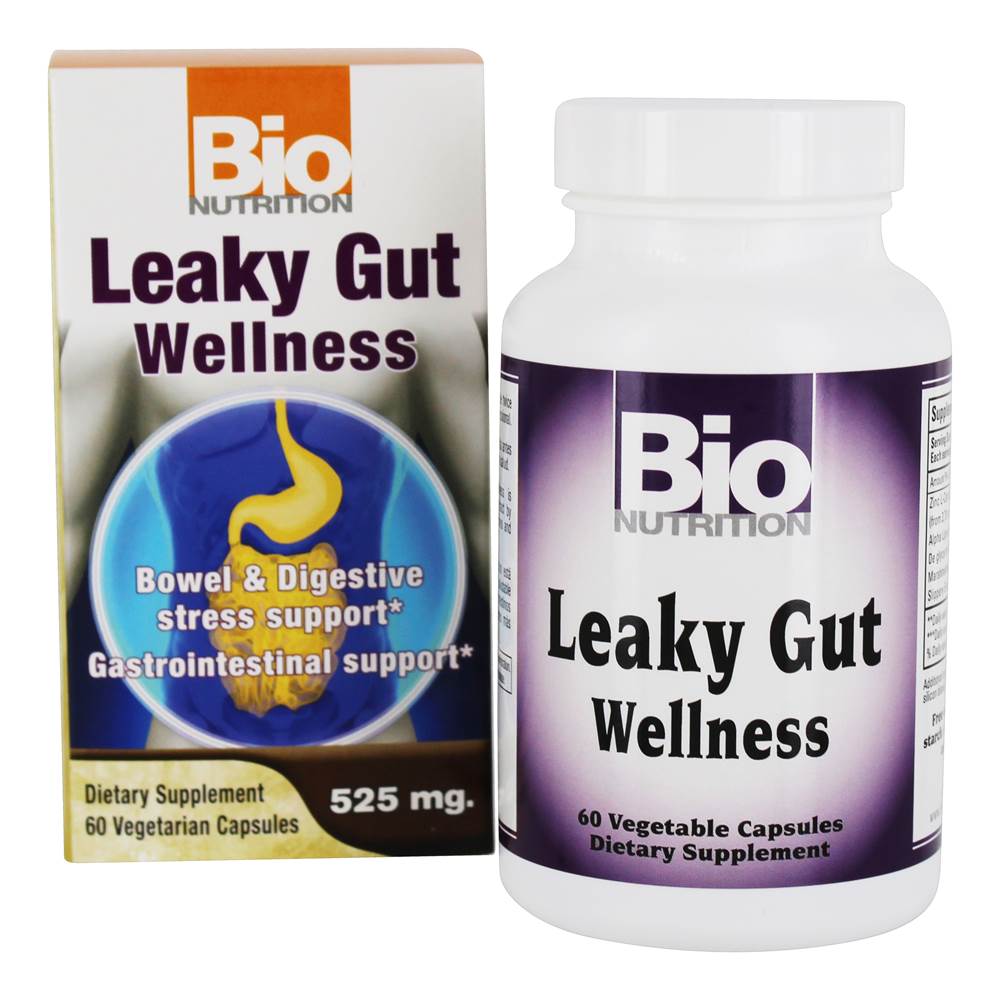 Bio Nutrition - Leaky Gut Wellness Bowel & Digestive Stress Support 525 mg. - 60 Vegetarian Capsules
