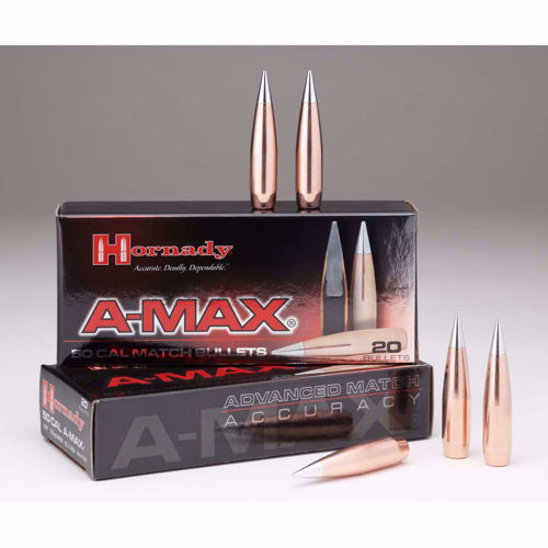 Hornady A-Max Match Bullets 50 Cal .510 750 Gr A-Max