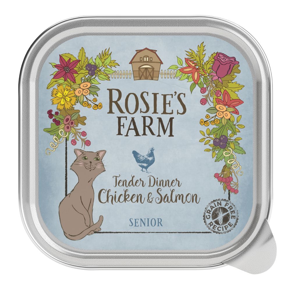 Rosie's Farm Senior Tender Dinner with Chicken & Salmon - Saver Pack: 48 x 100g