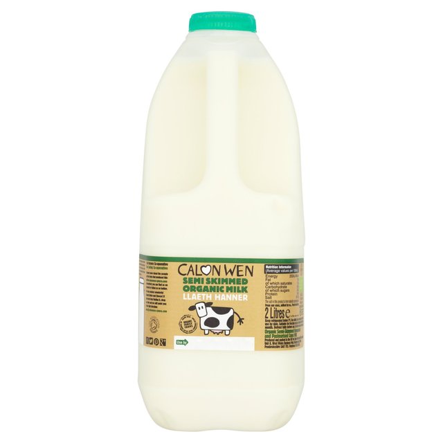 Calon Wen Organic Semi Skimmed Milk
