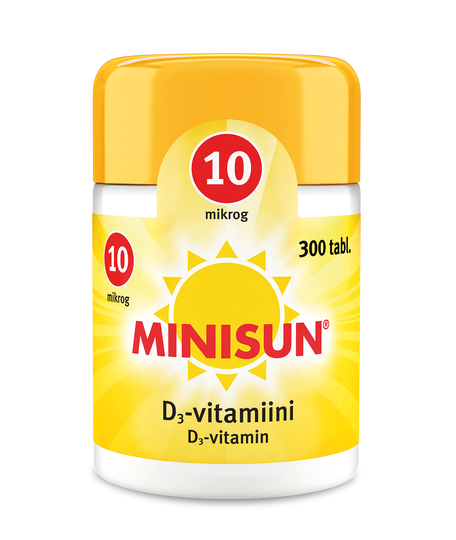 Osta Minisun D-Vitamiini 10 mikrog 300 purutabl netistä