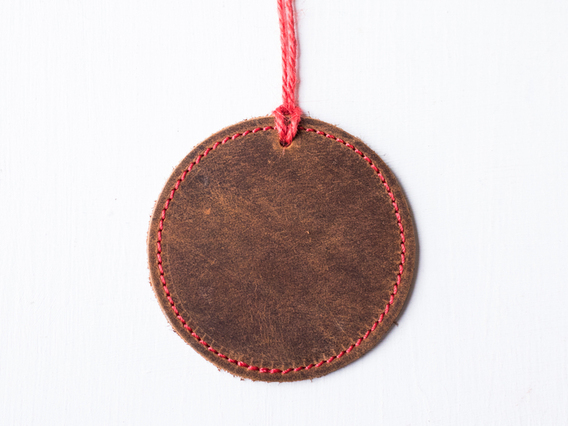 Leather Bauble Christmas Tree Decoration