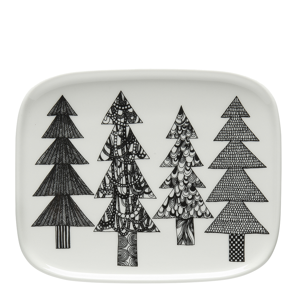 Köp Marimekko - Kuusikossa Tallrik 15xX12 cm Vit/Svart online