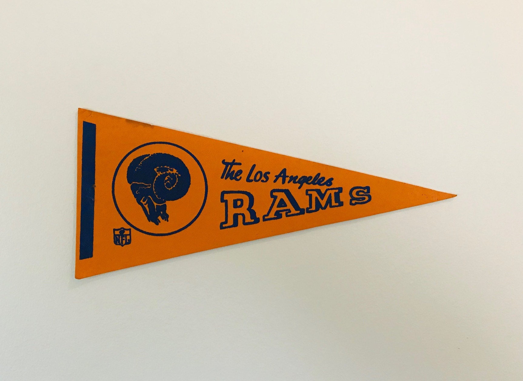 Vintage Los Angeles Rams Small 12 Inch Nfl Pennant