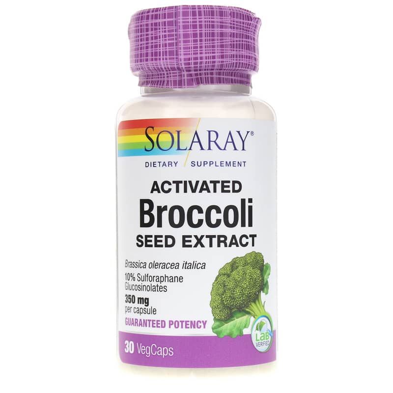 Solaray Activated Broccoli Seed Extract 350 Mg 30 Veg Capsules