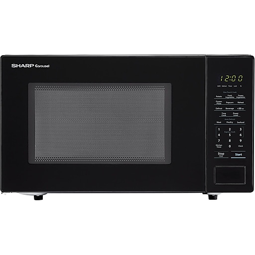 Sharp Carousel 1.1 Cu. Ft. 1000W Countertop Microwave Oven in Black