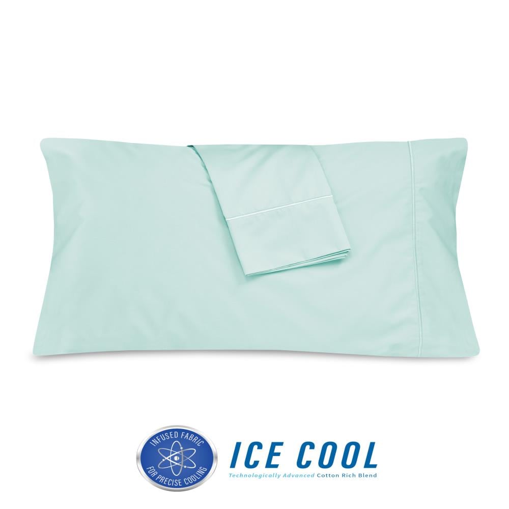 SensorPEDIC 2-Pack Ice Cool Surf Spray Blue Standard Cotton Blend Pillow Case | 10344