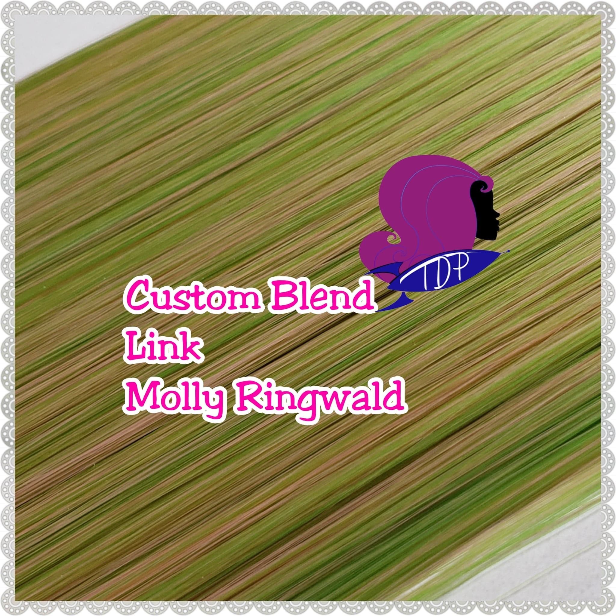 2 Color Blend Nylon Doll Hair Hank Link Molly Ringwald For Rerooting My Little Pony Fashion Dolls
