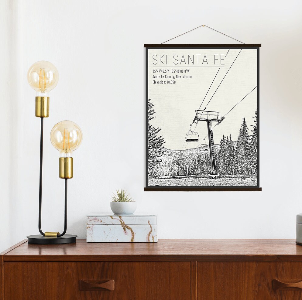Ski Santa Fe New Mexico Resort Print | Hanging Canvas Of Printed Marketplace
