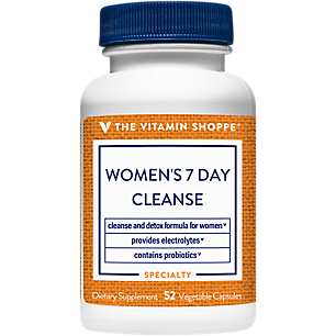 Women's 7 Day Cleanse - Detox Formula with Probiotics & Electrolytes (52 Vegetable Capsules)