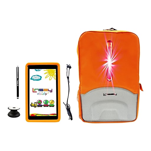 Linsay 7" Tablet, WiFi, 2GB RAM, 32GB, Android, Black/Orange (F7UHDKIDSBEPORANGEP)
