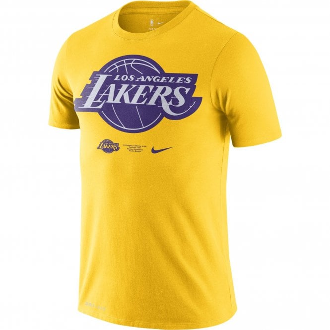 Nike NBA Los Angeles Lakers Dri-Fit T-Shirt Yellow Size: Large