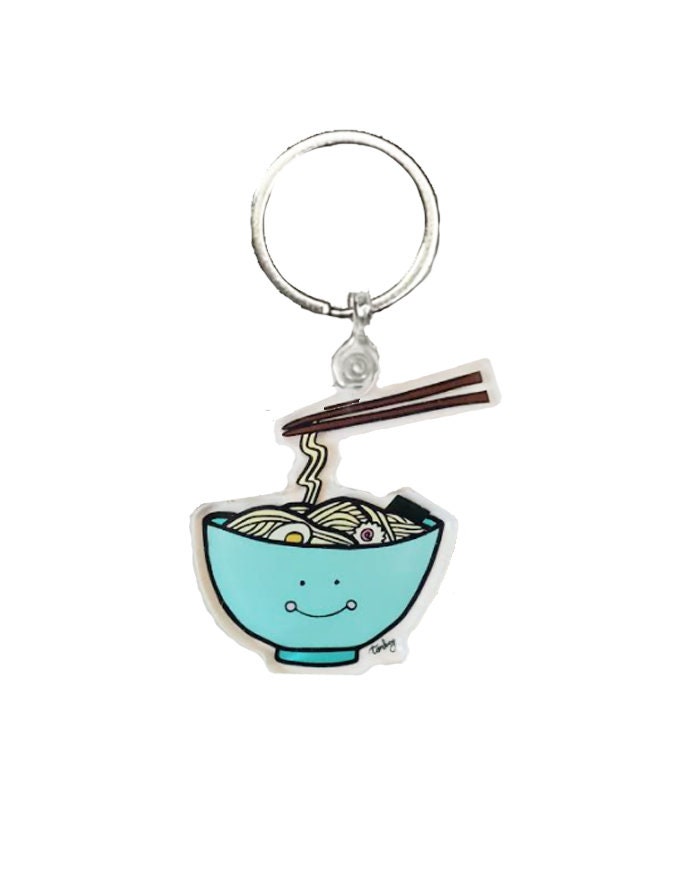 Ramen Acrylic Keychain | Key Chain Gifts Japanese Foodie Noodle
