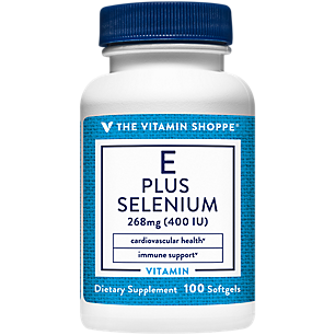 Vitamin E Plus Selenium - Supports Immune & Cardiovascular Health - 400 IU (100 Softgels)