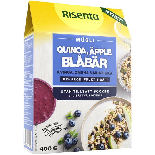 Mysli Kvinoa, Omena & Mustikka - 33% alennus
