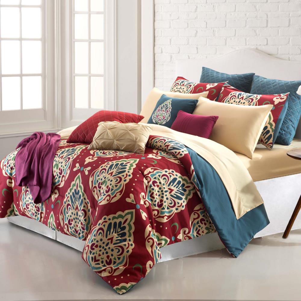 Amrapur Overseas Marrakesh Multi Abstract Reversible King Comforter (Blend with Polyester Fill) | 316CMFSG-MRK-KG