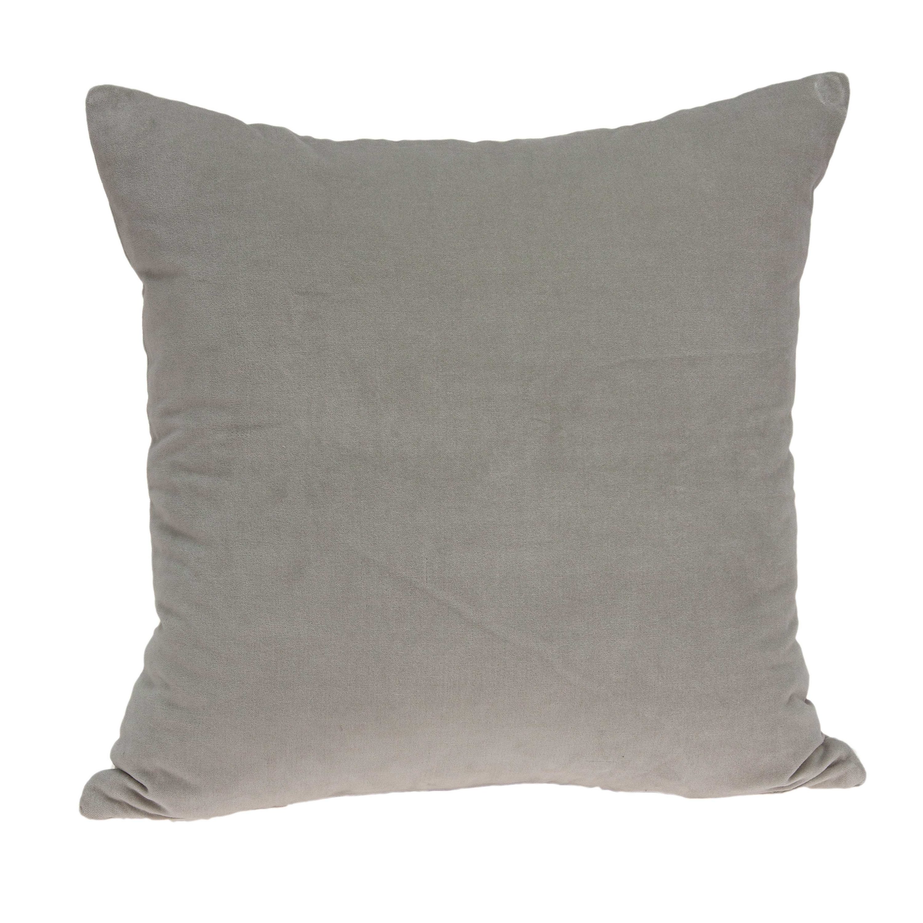 HomeRoots Jordan Gray Standard Cotton Viscose Blend Pillow Case | 334202