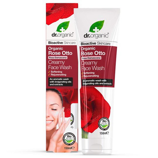 Dr. Organic Rose Otto Creamy Face Wash, 150 ml