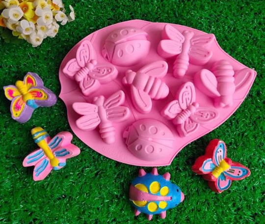 Buy Fun Insect Ladybug Butterfly Bee Fly 8 Cavity Soap Mould/Mold