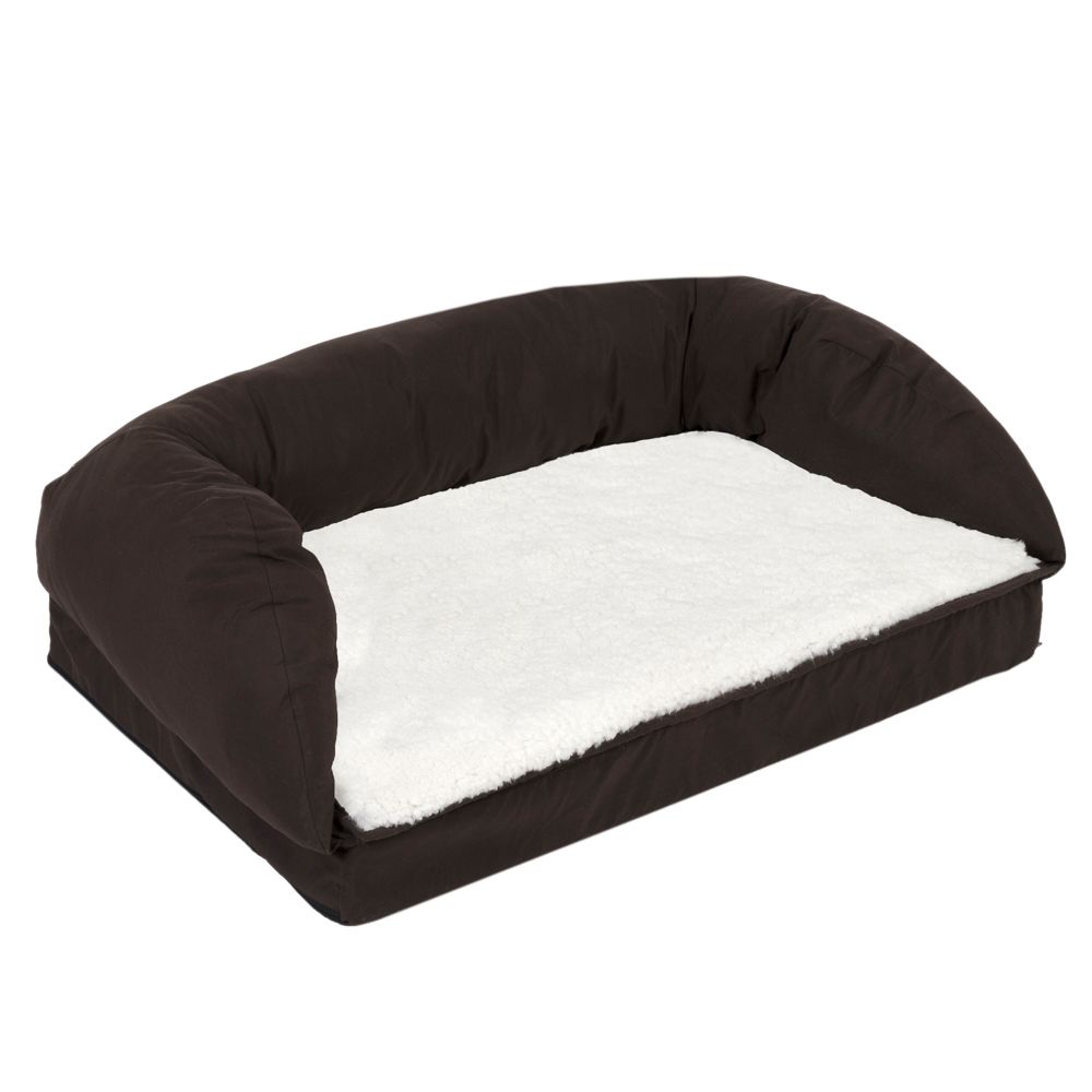 Orthopaedic Dog Bed - Brown / Beige - 90 x 60 x 30 cm (L x W x H)