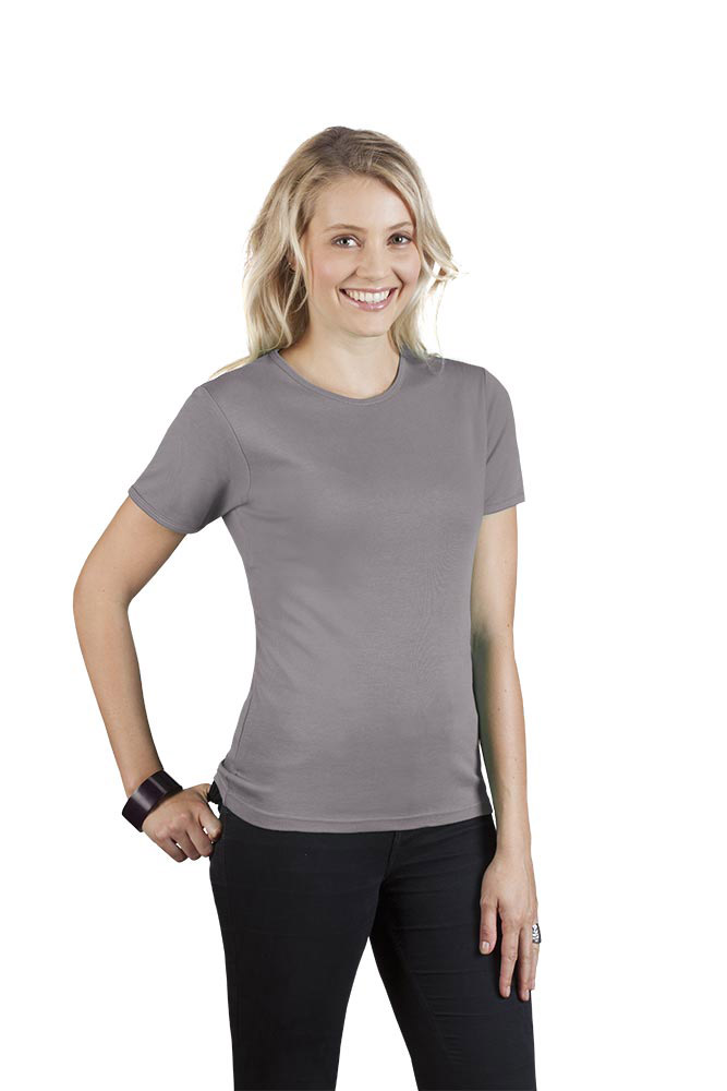 Interlock T-Shirt Damen Sale, Hellgrau, L
