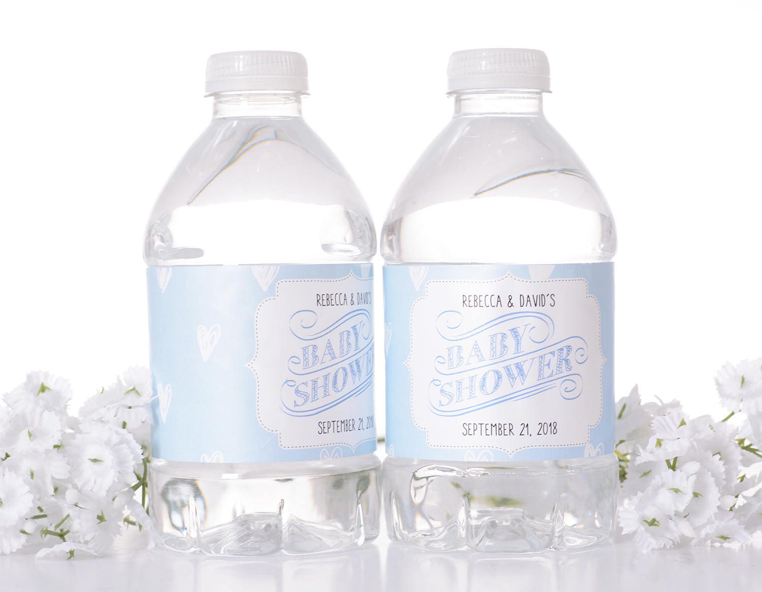 Custom Baby Shower Water Bottle Labels - Stickers Waterproof For Cute #bsiw-86