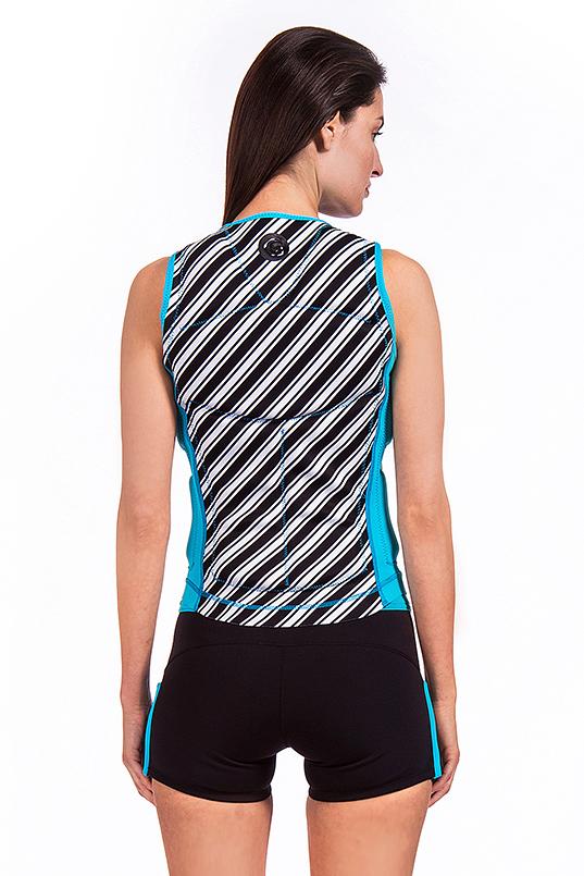 Vibrant Stripes 0.5 MM Long Board Shorts with Zips / M